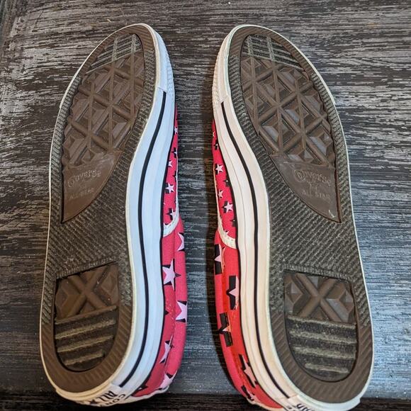 Converse Women's Pink/Navy/White Stars Print Slip on Shoe Size 9 - Picture 5 of 5